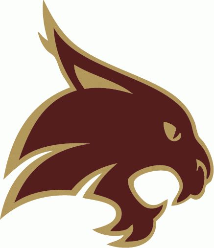 texas state university logo | Texas St-San Marcos Bobcats Primary Logo - NCAA Division I (s-t) (NCAA ... Football Vinyl Decal, Texas University, Texas State Bobcats, Sports Branding, Animal Logos, Sun Belt, Sport Logos, Binding Tutorial, Texas State University