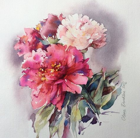 Watercolor Blog, Floral Watercolor Paintings, Pastel Artwork, 수채화 그림, Botanical Watercolor, Watercolor Inspiration, Flower Art Painting, Nature Paintings, Art Watercolor