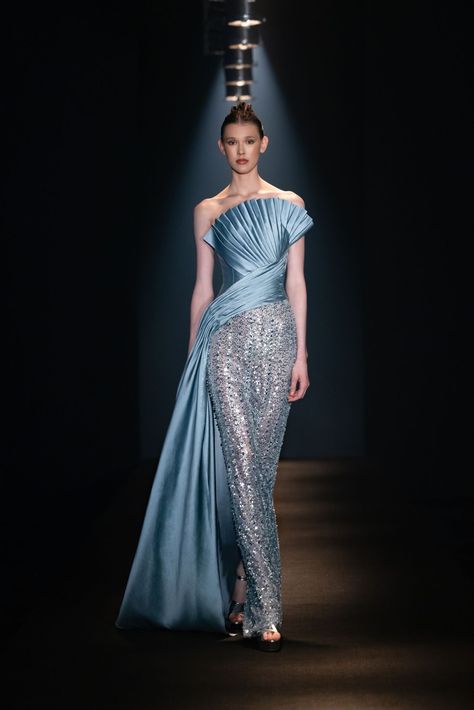 Rami Kadi – Maison De Couture Mesh Sequin Dress, Rami Kadi, Runway Gowns, Haute Couture Details, Drape Gowns, Couture Looks, Bride Sister, Couture Details, November 17