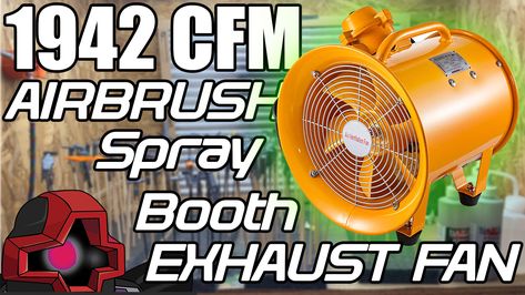 Setup and review of the best airbrush spray booth fan. Diy Paint Booth, Airbrush Spray Booth, Paint Booth, Lacquer Paint, Spray Booth, Air Brush Painting, Exhaust Fan, Unique Diy Gifts, Box Fan