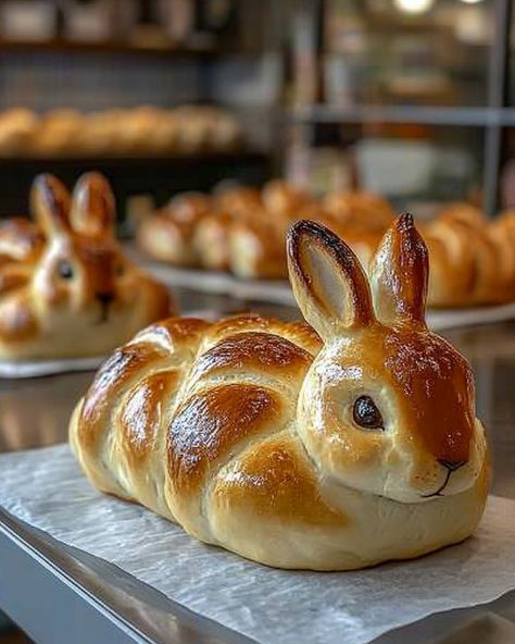 Just for Bunny Lovers 🤩👉 Bunny Shaped Bread Loaf, Bunny Loaf, Easy Stuff To Make, Oster Brunch, Bunny Buns, Diy Bread, Micro Bakery, Artisan Breads, Easter Sweets