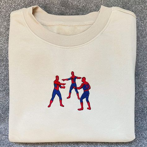 Cute Crewneck Sweatshirt, Embroidery Crewneck, Cute Crewneck, Men Crewneck, Marvel Clothes, Matching Hoodies, Embroidery Sweater, Embroidery Hoodie, Embroidered Crewneck