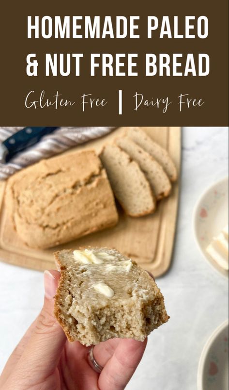 Homemade gluten free bread Lectin Free Bread Recipes, Paleo Breakfast Bread, Gf Biscuits, Nut Free Paleo, Paleo Sandwich, Special Diet Recipes, Paleo Breads, Grain Free Bread, Paleo Banana Bread