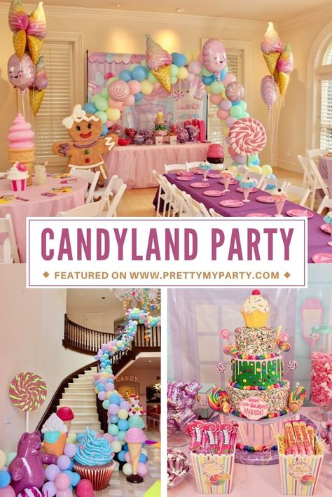 Candy Land Party, Candyland Birthday Party, Candy Theme Birthday Party, Candy Themed Party, Candy Land Birthday Party, 5th Birthday Party Ideas, Candy Birthday Party, Candyland Birthday, Candyland Party