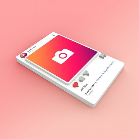 Frame Post Instagram, 3d Instagram Post, Instagram Post Mockup, 3d Frames, Instagram Frame, 3d Visualization, Insta Posts, Instagram Template, Social Media Post