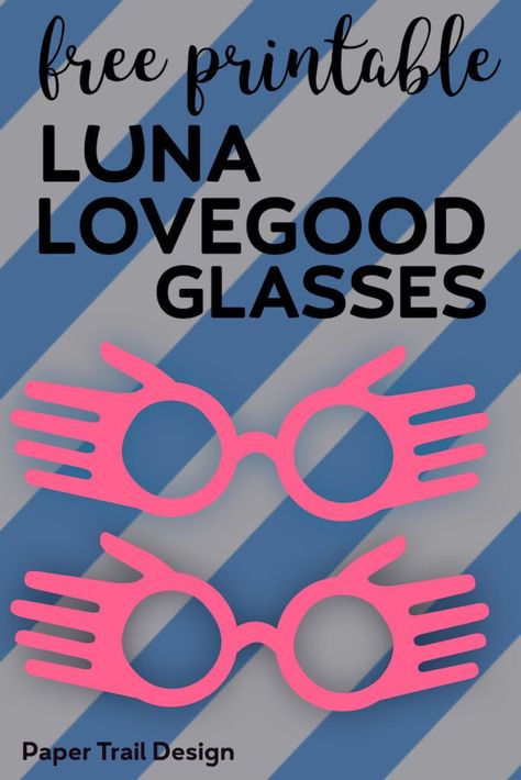 Free Printable Luna Lovegood Glasses Template. Inexpensive Harry Potter cosplay costume idea for Halloween. DIY Luna spectrespecs. #papertraildesign #Potter #potterhead #printablelunaglasses #easylunacostume #easyhalloweencostume #halloweenideas #harrypotterideas #harrypotterprintables Luna Lovegood Glasses Printable, Diy Luna Lovegood Glasses, Luna Love Good Glasses, Luna Lovegood Fashion, Luna Spectrespecs, Luna Love Good, Glasses Template, Luna Lovegood Glasses, Luna Lovegood Costume