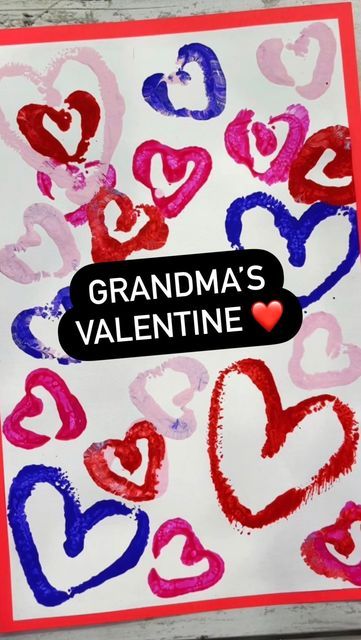 Kidscraftbarn on Instagram: "Grandma’s Valentine! ❤️ Starting some Valentine’s Day crafts early so everyone has a chance to plan ahead 🥰 All you need ⬇️ ❤️ Card stock paper ❤️ Paint ❤️ Sharpie ❤️ Pipe cleaners Share with a friend or save this post to try it later! Follow along for more easy Valentine’s Day ideas 💕 #valentinesdaycrafts #prekcrafts #kindergartencrafts #giftsforgrandma #kidscrafts #parentsofinstagram #valentinesdaygift #diyvalentine #grandmasofinstagram" Valentine Cards For Grandparents, Valentine’s Day Crafts For Grandparents, Valentine’s Day Gifts For Grandparents, Grandparent Valentine Craft Kids, Valentine Sun Catchers For Kids, Toddler Valentine Crafts, Prek Crafts, Card Stock Paper, Toddler Valentines