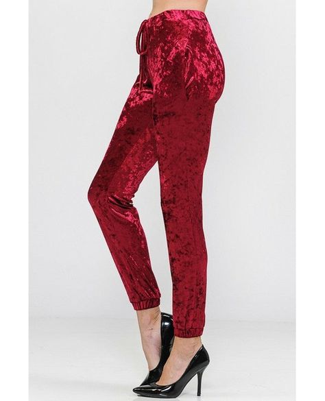 Red Velvet Joggers https://shop.classicteenclothing.com/products/solid-ice-velvet-joggers-casual-pants Little Black Dress Outfit, Valentines Accessories, Velvet Joggers, Strapless Sundress, Classic White Shirt, Black Dress Outfits, Elevated Style, Loafer Slippers, Rick Rack