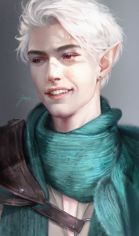 ArtStation - Saien, Jeleynai Male Elf, Elf Characters, Elf Art, Roleplay Characters, Fantasy Portraits, Male Character, Dungeons And Dragons Characters, Dnd Art, Fantasy Male