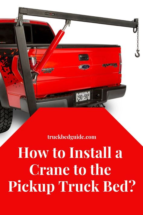 How to Install a Crane to the Pickup Truck Bed? Custom Lifted Trucks, Custom Truck Beds, Truck Mounted Crane, Pickup Trucks Bed, Lifted Truck, Metal Artwork Wall, Truck Cranes, Mini Trucks, Lifted Trucks