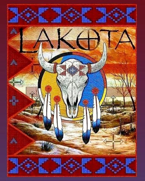 Catherine Esparza on Instagram: "*Swipe thru 10 Slides* The Lakota are a part of the Sioux confederacy which represents several tribes that speak three different dialects, the Lakota, Dakota, and Nakota. The Lakota are also called the Teton Sioux. They are comprised of seven tribal bands and are the largest and most western of the three groups, occupying lands in both North and South Dakota. The Lakota are a fiercely strong and powerful tribe whose leaders and warriors have achieved the stat Native Blankets, Lakota Art, Native American Blanket, Gray Painting, Native American Spirituality, Skull Blanket, Native American Symbols, Native American Artwork, Native American Photos