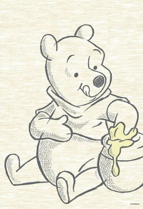 Winnie the Pooh Whinne Pooh Drawings, Winnie The Pooh Tattoos, Winnie The Pooh Drawing, Bear Sketch, Garfield Cartoon, Easy Disney Drawings, Winnie The Pooh Pictures, Gcse Art Sketchbook, Tattoo Zeichnungen