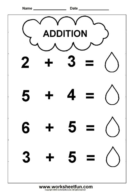 Free printable worksheet at Relentlessly Fun, Deceptively Educational. Description from pinterest.com. I searched for this on bing.com/images Basic Addition Worksheets, Pre K Math Worksheets, Free Addition Worksheets, Kindergarten Math Worksheets Addition, Kindergarten Addition, Nursery Worksheets, Kindergarten Math Free, Pre K Worksheets, Kindergarten Math Worksheets Free