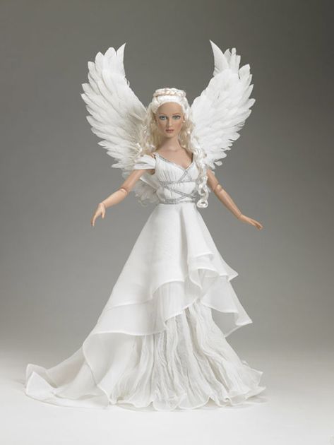 angel doll Angel Dolls, Barbie Bride, Angel Crafts, Barbie Gowns, Doll Clothes Barbie, Angel Doll, Beautiful Barbie Dolls, Christmas Dolls, Fairy Angel