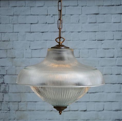 Essence Double Prismatic Pendant Antique Brass Victorian Pendant Lighting, Holophane Pendant Light, Victorian Lighting, Glass Pendant Ceiling Light, Overhead Lighting, Kitchen Pendant Lighting, Glass Pendant Light, Picture Light, Ceiling Pendant