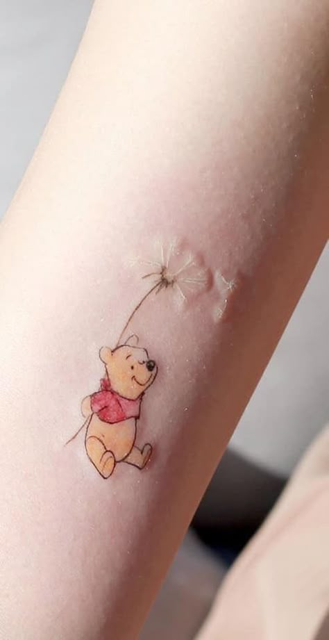 Winnie The Pooh Tattoo, Pooh Tattoo, Winnie The Pooh Tattoos, Simple Flower Tattoo, Tattoo Placements, Shape Tattoo, Simple Tattoo Designs, Disney Tattoo, Inspiration Tattoos