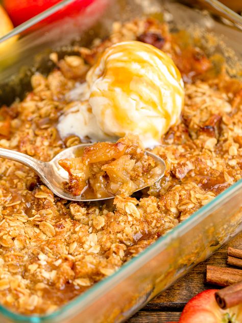 Air Fryer Apple Crisp with warm,... - My Air Fryer Kitchen | Facebook My Air Fryer Kitchen, Air Fryer Kitchen, Apple Crisp Pie, Apple Brown Sugar, Air Fried Food, Apple Cobbler, Air Fry Recipes, Fried Apples, Honeycrisp Apples