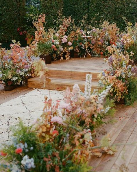 Wildflower Wedding Theme, Kelly Brown, Aisle Flowers, Ceremony Design, Wedding Ceremony Flowers, Ceremony Inspiration, Ceremony Flowers, Wildflower Wedding, Floral Arch