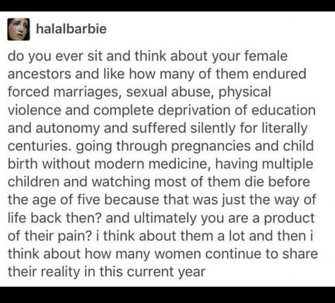 I always think about this! It breaks my heart to know that they went through this! Those poor women, the pain... What Is Feminism, Intersectional Feminism, Third World, Casual Clothes, Faith In Humanity, Clothes Shop, What’s Going On, Thought Provoking, Writing