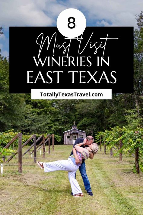 If you are looking for a unique experience in Texas, then you have to check out the wineries in East Texas. This post outlines 8 East Texas wineries and vineyards for you to visit. When you want a weekend getaway in Texas, or just a quick Texas day trip, these East Texas wineries won't disappoint. East Texas | Texas vineyards | Texas wineries | wineries in Texas | Texas wine | Texas travel | wineries with accommodations in Texas | Texas weekend getaways | weekend getaways in Texas Texas Weekend Getaways, Texas Wineries, Usa Travel Guide, East Texas, Us Destinations, Texas Travel, Go Hiking, United States Travel, North America Travel