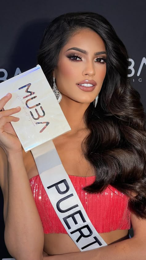 Miss Usa Makeup, Julia Roberts Smile, Miss Universe Puerto Rico, Pageant Hair And Makeup, Miss Universe 2023, Miss Puerto Rico, Usa Makeup, Pageant Makeup, Natural Prom Makeup