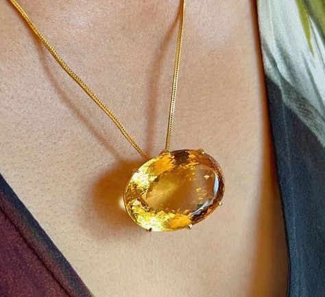 Huge 118.50 CTS Versatile Oval Citrine 9K Gold Cocktail Pendant, Golden Yellow Natural Citrine Hand Made Cocktail Necklace, Fancy Jewelry Necklace, Antique Jewellery Designs, Basket Setting, Citrine Jewelry, Citrine Pendant, Platinum Jewelry, Gold Cocktail, Natural Citrine