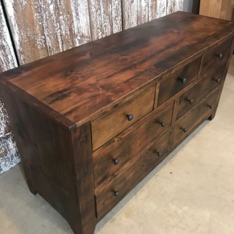 Wodden Dresser, Dark Walnut Stain Furniture, Rustic Wood Dressers, Old Wooden Dresser, Dark Oak Dresser, Rustic Wood Dresser, Diy Wooden Dresser, Dark Wood Dresser Bedroom, Western Dresser Furniture