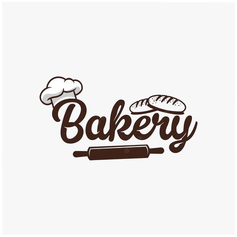 Premium Vector | Chef bakery logo design premium vector Logo Design Bakery Ideas, Home Bakery Logo Ideas, Simple Bakery Logo, Bakery Branding Design Logo, Baker Logo Design Ideas, Baking Logo Ideas, Logo Bakery Design, Bakery Font, Bakery Logo Design Ideas