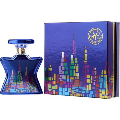 Bond No. 9 New York Nights Eau De Parfum for Unisex by Bond No. 9 | FragranceNet.com® Nyc Night, Bond No 9, American Dollar, New York Night, Vanilla Fragrance, New Fragrances, Fragrance Notes, Bottle Design, Midnight Blue