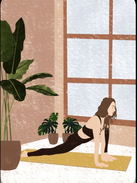 Yoga Illustration, Art Mignon, Illustration Art Girl, Illustration Wall Art, Yoga Art, Art Et Illustration, People Illustration, Morning Yoga, Pics Art