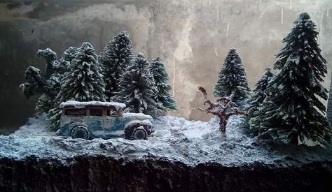 Diorama Snow by mas harsono Snow Diorama, Winter Diorama, Scene Ideas, Snowy Scene, New Amsterdam, Beautiful World, Trees To Plant, Planting Flowers, Amsterdam