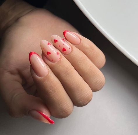 Nails St Valentin, St Valentin Nails, Nails San Valentin, San Valentine Nails Ideas, Makeup Nails Designs, February Nails, Nails Now, Simple Gel Nails, Work Nails