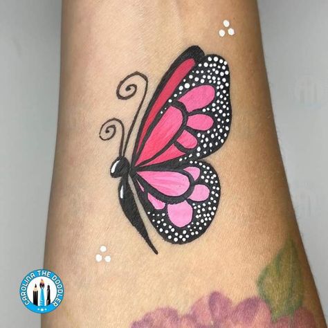 Simple Face Paint Designs, Paint Tattoos, Paint Makeup, Painting Kids, Face Painting Easy, Kids Face Paint, Face Paint Makeup, Little Butterfly, Painting Tattoo