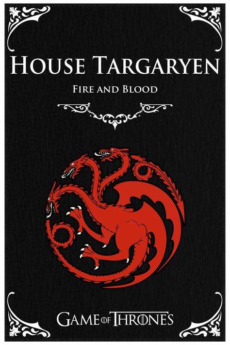 Game Of Thrones House Targaryen, Game Of Thrones Poster, Chinese Dragon Tattoos, Game Of Thrones Quotes, Got Dragons, Hbo Game Of Thrones, Gaming Tattoo, Gra O Tron, A Game Of Thrones