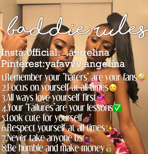 Baddie Rules, Baddie Things, Baddie Stuff, Baddie Advice, Queen Tips, Baddie Ideas, Middle School Survival, One Word Instagram Captions, Motivational Tips