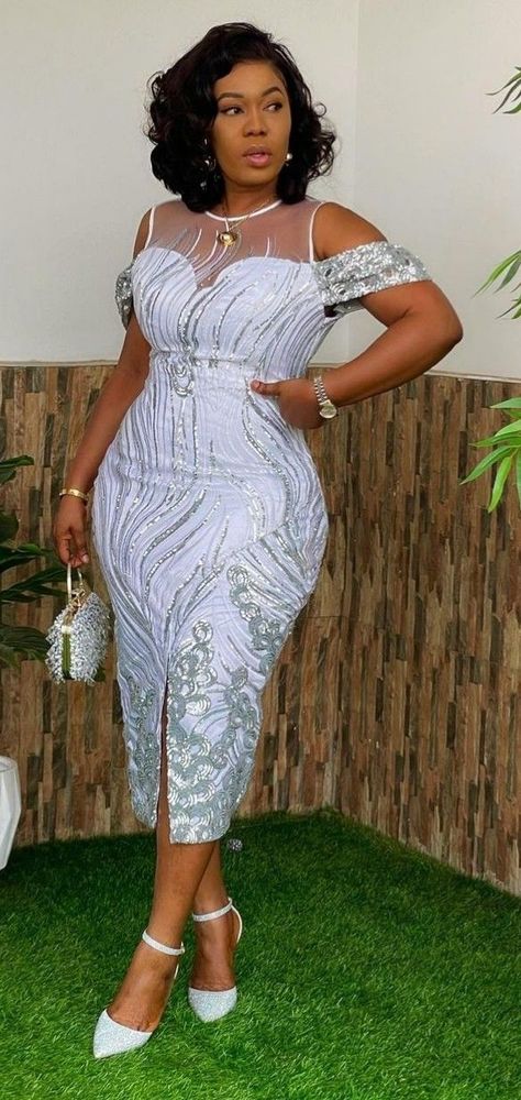 African Lace Dresses Short, Dress Outfit 2023, Lace Dress Styles Ghana, African Long Dress, Lace Styles For Wedding, White Lace Dress Short, Lace Dress Classy, Classy Short Dresses