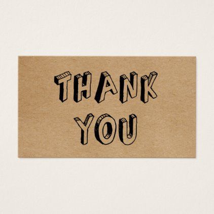 Vintage Rustic Kraft Thank You Card Homemade Thank You Cards, Anniversary Wishes For Parents, Thank You Font, Cards Diy Easy, Salon Gift Card, Key Club, Drawn Cards, Baby Birthday Card, Thank You Greeting Cards