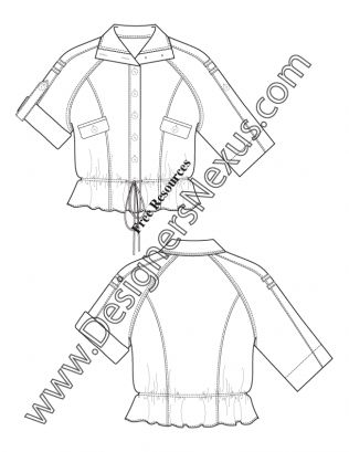 Drawstring Technical Drawing, Fashion Technical Drawing, Raglan Jacket, Fashion Flat Sketch, Illustrator Fashion, Sketch Template, Art Templates, Fashion Illustration Sketches Dresses, Flat Sketches