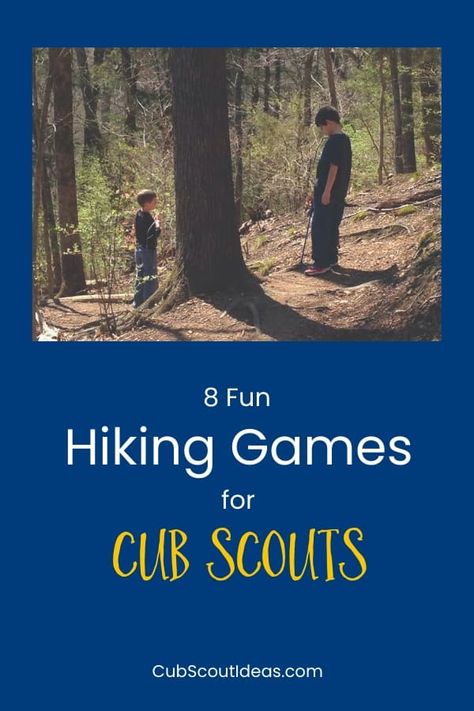 Hiking Activities For Kids, Spiral Scouts, Cub Scout Law, Cub Scout Skits, Hiking Games, Scout Camping Activities, Cub Scout Popcorn, Cub Scout Games, Boy Scout Activities