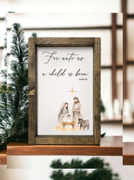 This sign is available in multiple size and color combinations.  Please message us if you have any questions. O night divine - Christ is born - wood sign - christmas decor - christmas wall art - christmas tree - farmhouse christmas - christian christmas - A child is born - Isaiah -sign - christmas decor - christmas wall art - christmas tree - farmhouse christmas - christian christmas - Christ Centred Christmas Decorations, Christian Christmas Decor Ideas, Jesus Centered Christmas, Christ Centered Christmas Decorations, Christian Christmas Signs, Christian Christmas Tree, Christian Christmas Decor, Christmas Tree Farmhouse, Christ Is Born