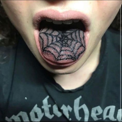 Tongue Tattoo, Mandala Hand Tattoos, Solid Black Tattoo, Crazy Tattoos, Blackwork Tattoos, Cholo Art, Wicked Tattoos, Alien Tattoo, Creepy Tattoos