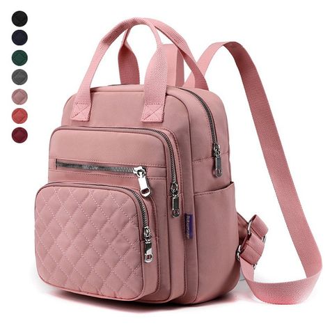 Women Waterproof Canvas Backpack Casual Many Pocket Shoulder Bag Fashion Travel Rucksack for Girls | Wish Canvas Backpack Women, Travel Rucksack, Quilted Backpack, Travel Handbags, Pink Backpack, Canvas Backpack, Womens Designer Fashion, Girl Backpacks, Casual Backpack