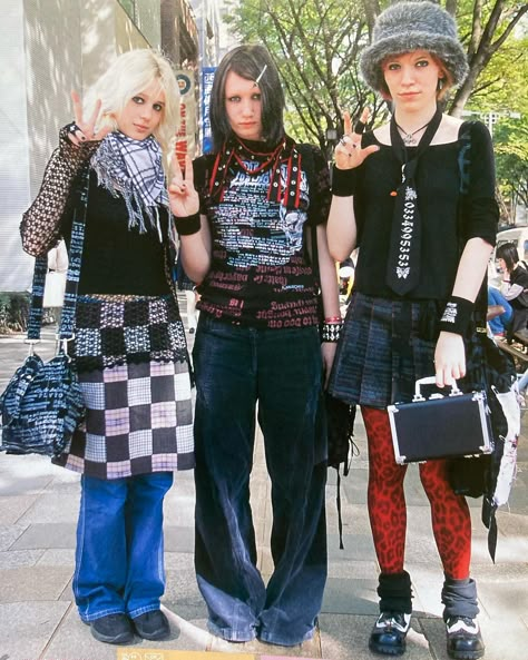 looks from Kera Magazin 2007 via hystericfashion on IG Kera Magazine, Dark Decora, Heart Jacket, Jacket Photoshoot, Jp Fashion, Harajuku Decora, 2023 Street Style, Fruits Magazine, Harajuku Punk