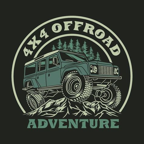 Adventure Shirt Design, Outdoors Logo Design, Adventure Logo Design, Camping Icons, Road Logo, Logo Travel, Off Road Camping, Adventure Car, Adventure Logo