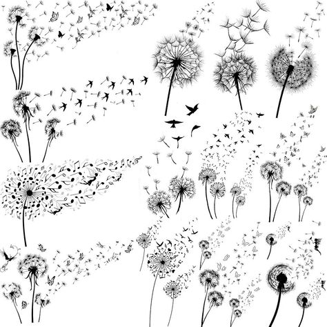 Dandelion Butterfly Tattoo, Dandelion Tattoos For Women, Dandelion Tattoo Design For Women, Dandelion Bird Tattoos, Marathon Tattoo, Dandelion Tattoos, Dandelion Tattoo Design, Tattoos Flowers, Tattoos Infinity