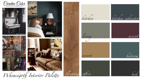 Academia Color Palette, Dark Academia Color Palette, Interior Color Palette, House Color Schemes Interior, Interior Paint Color Palette, Dark Academia Color, Color Palette Sherwin Williams, Sherwin Williams Color Palette, Dark Furniture