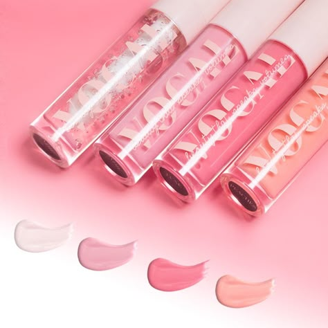 Lip Gloss Branding, Small Cosmetic Business, Lip Gloss Photoshoot Ideas, Lip Gloss Packaging Ideas, Lip Gloss Logo, Lip Gloss Swatches, Polished Makeup, Lip Gloss Business Ideas, Ombré Lip