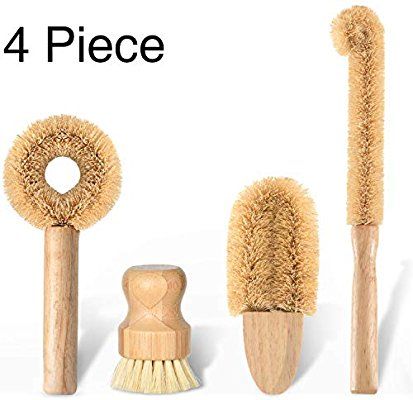 All Natural Cleaning, Bamboo Dishes, Scrub Brushes, Natural Kitchen, Scrub Sponge, Cleaning Brushes, Natural Cleaning, Coconut Fiber, Scrub Brush