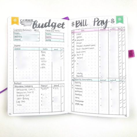 Bullet Journal Expenses, Bullet Journal Budget, Finance Bullet Journal, Bullet Journal Ideas, Bullet Journal Notebook, Budget Planer, Dot Journals, Bullet Journal Writing, Bullet Journal Spread