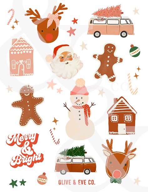 Christmas Sticker Collection – Olive and Eve, LLC Christmas Stickers Printable, Christmas Booth, Crafts Diy Projects, Card Inspo, Christmas Graphics, Christmas Inspo, Etsy Christmas, Holiday Stickers, Boho Christmas